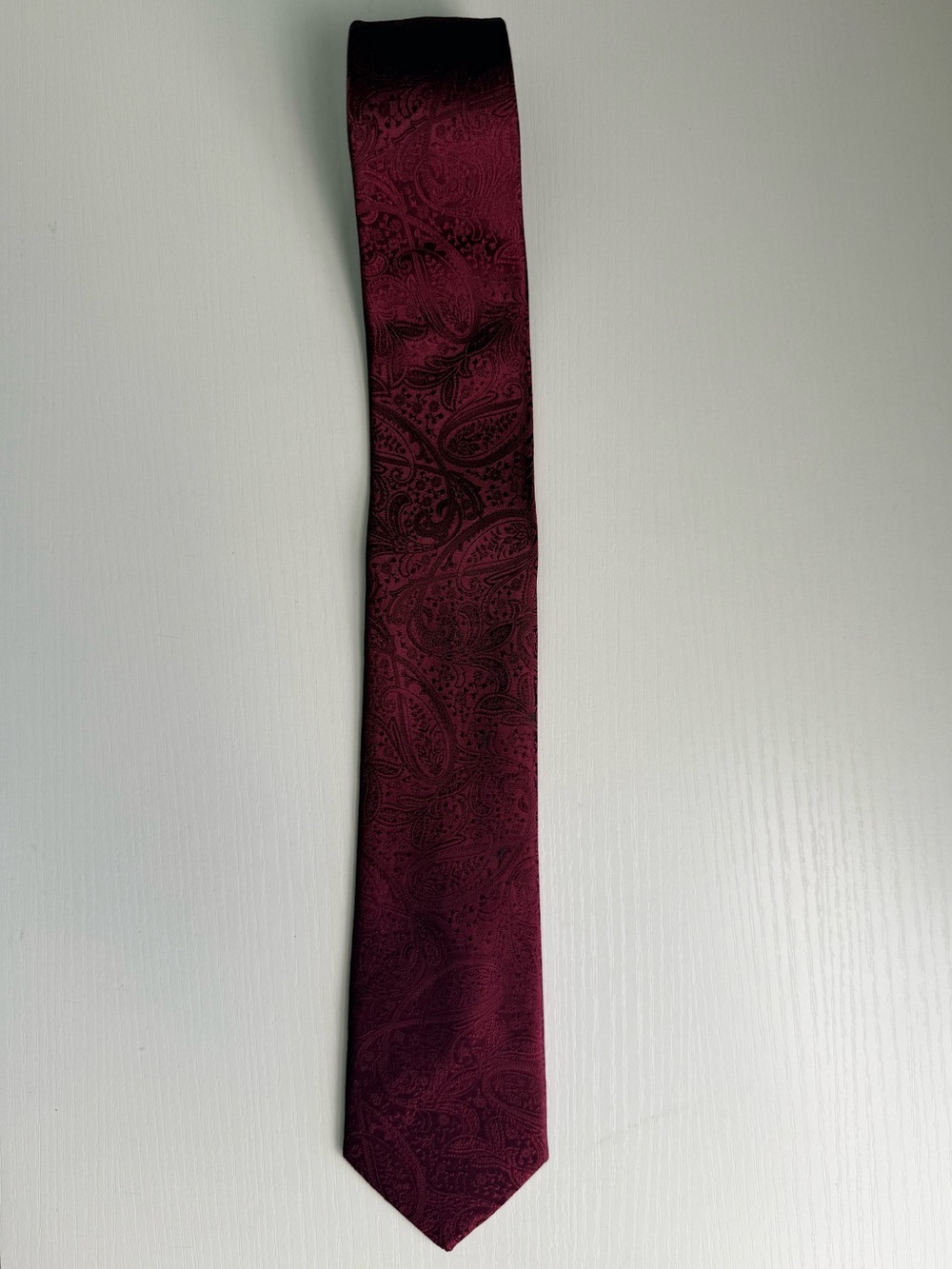 Pronto Uomo Men’s Burgundy Silk Blend Tie